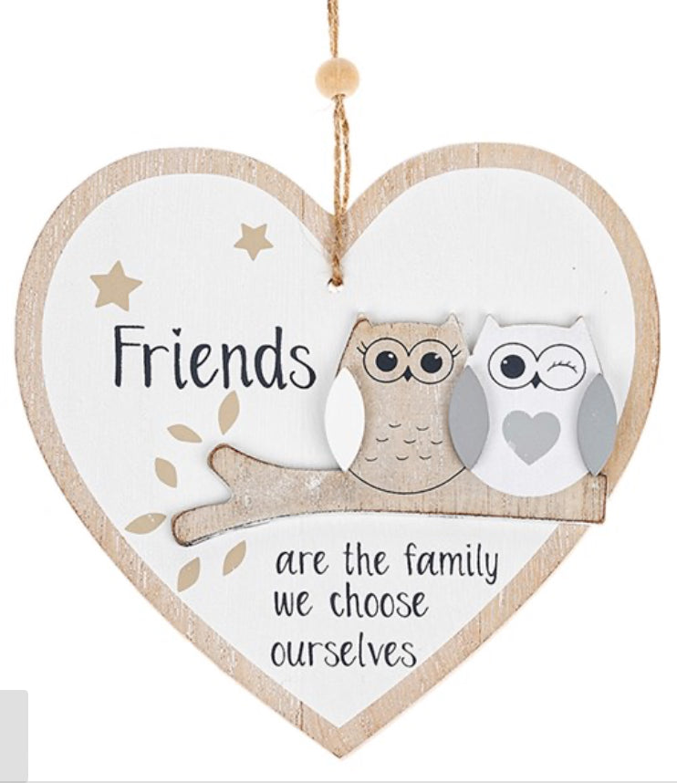 Friends Are The Family We Choose Owls Heart