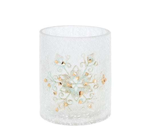 Xmas Crackle Snowflake Tealight Large
