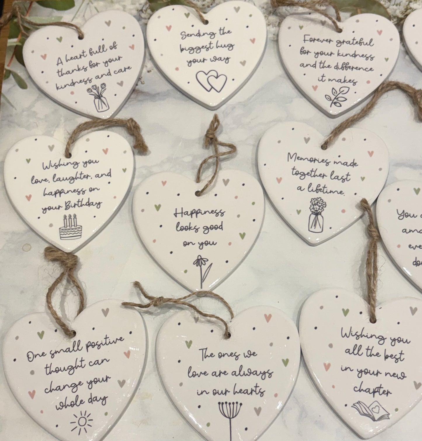 CERAMIC HANGING HEART
