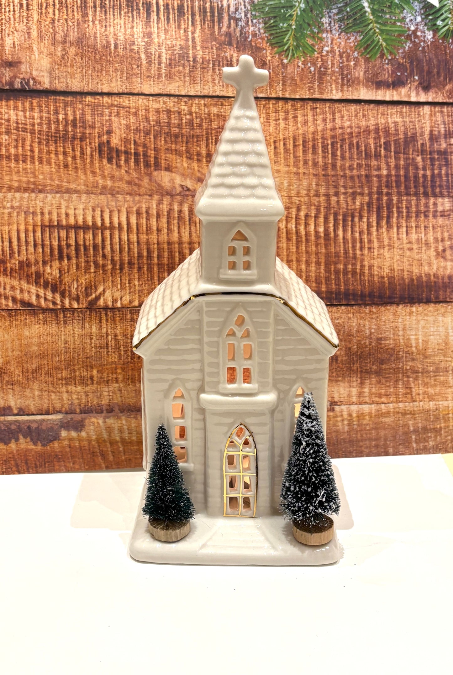 Cosy Church Tea Light Holder