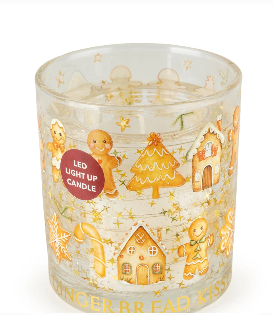LED Candle – Gingerbread Kisses
