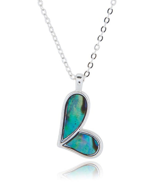 Silver Plated Two Halves Heart Necklace