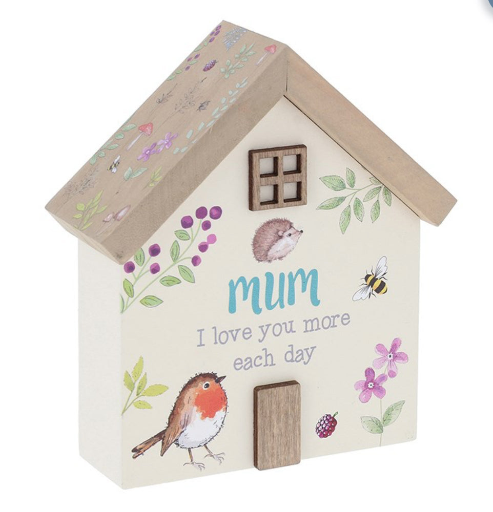 Woodland Robin House Plaque Mum