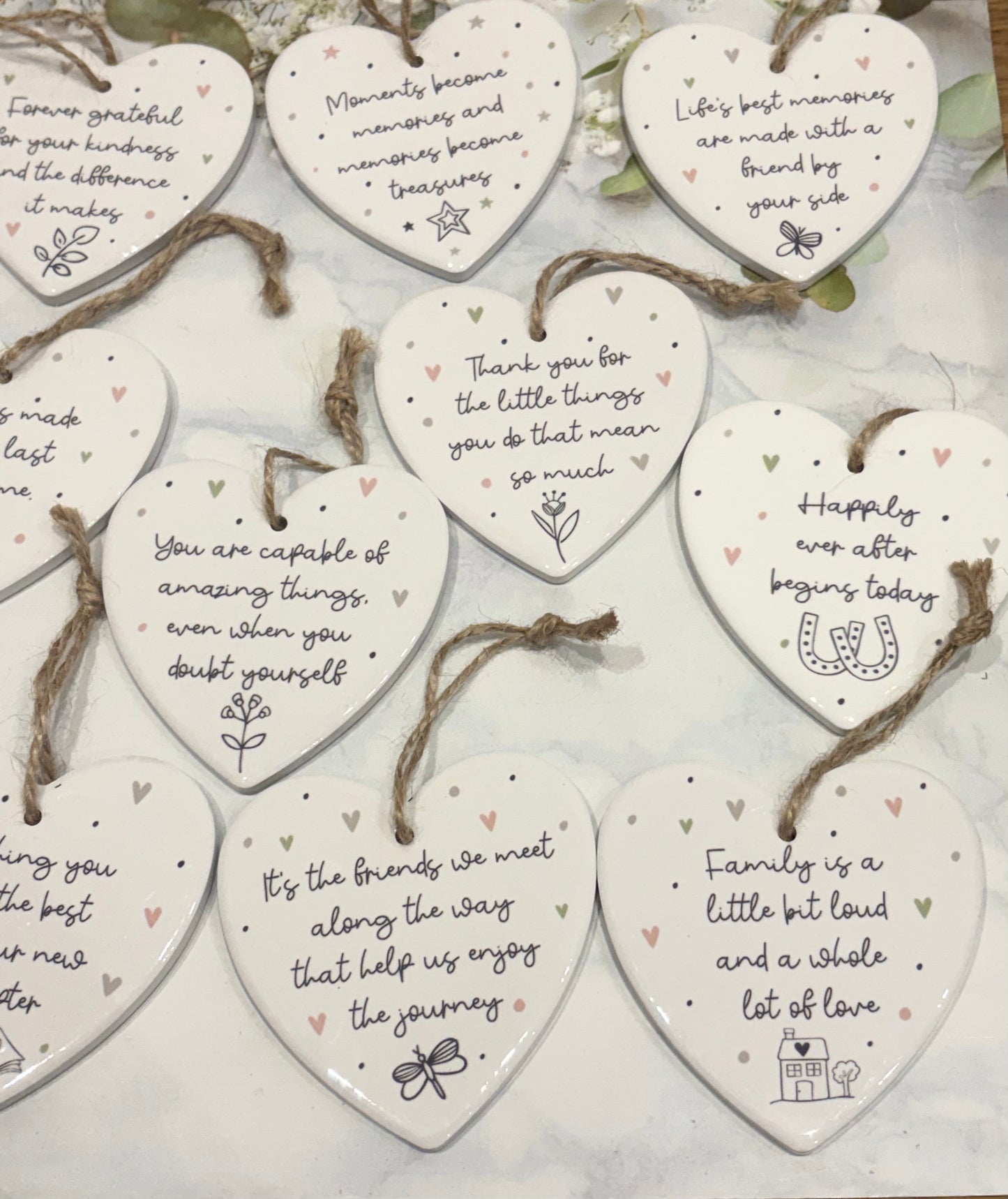 CERAMIC HANGING HEART