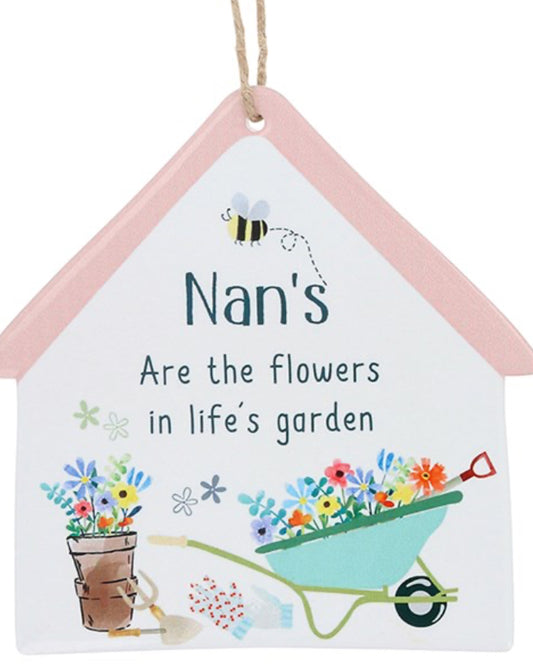 Happy Garden Hanging Plaque Nan