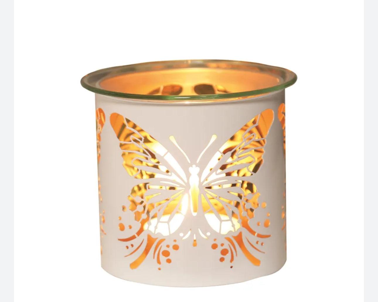 White Butterfly Tealight Wax Melter