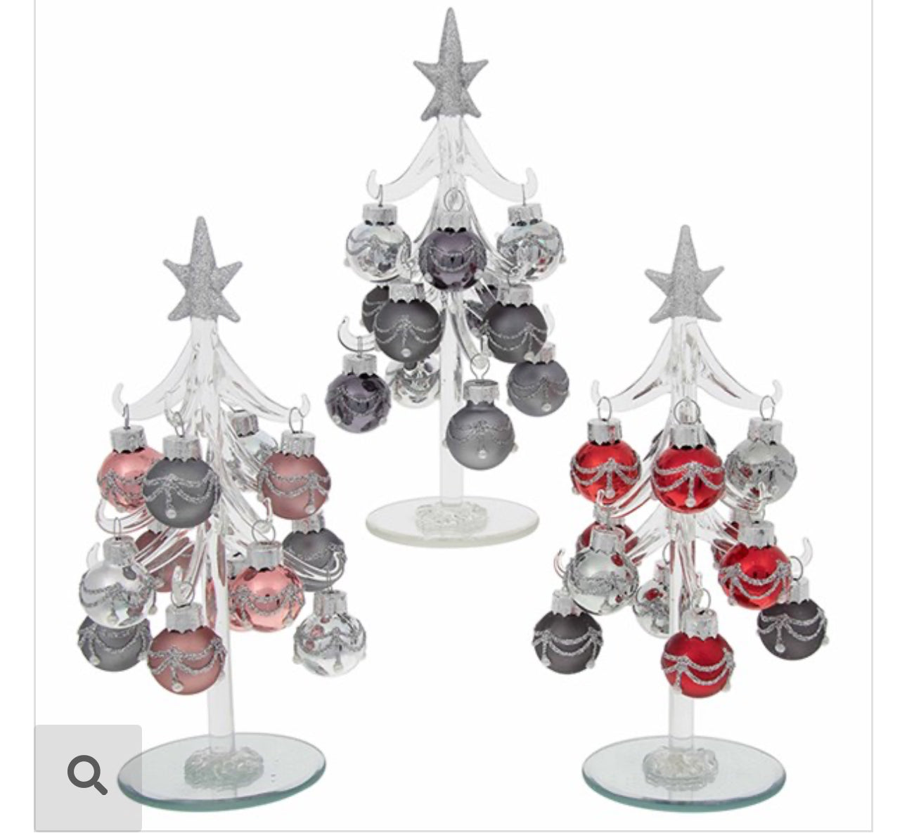 Glass Tree With Sparkle Baubles