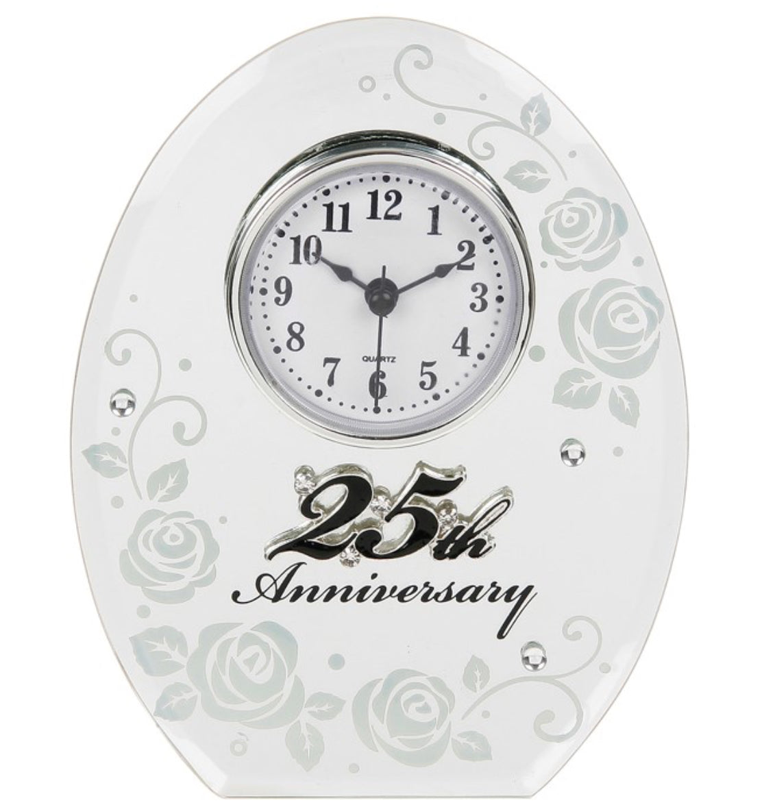 Mirror Anniversary Clock 25th