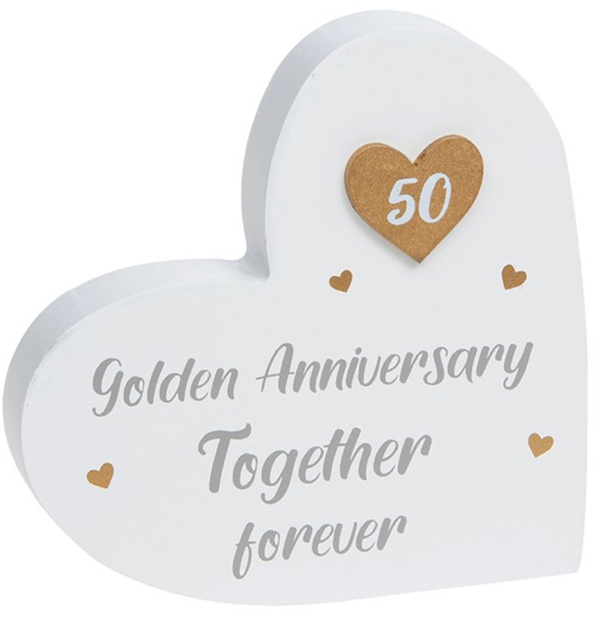 50th Golden Anniversary Heart