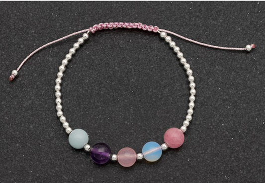 Gem Stone Woven Bracelet