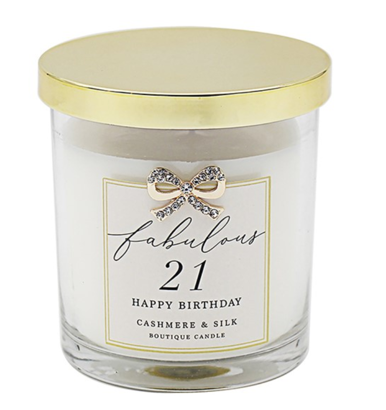 Fabulous 21 Happy Birthday Candle