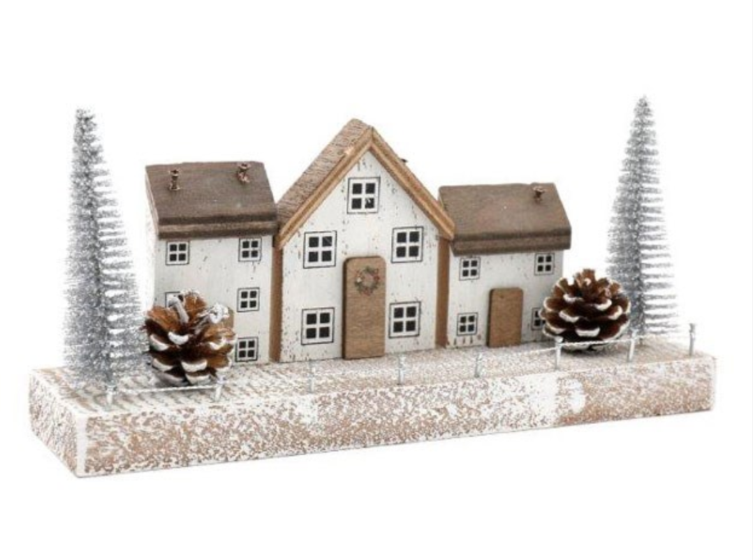 SILVER CHRISTMAS HOUSE DECORATION