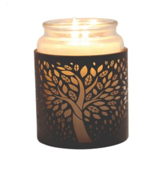 Tree Of Life Tlight/Candle Holder Black