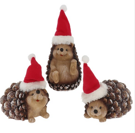 Xmas Pine Cone Hedgehog Large