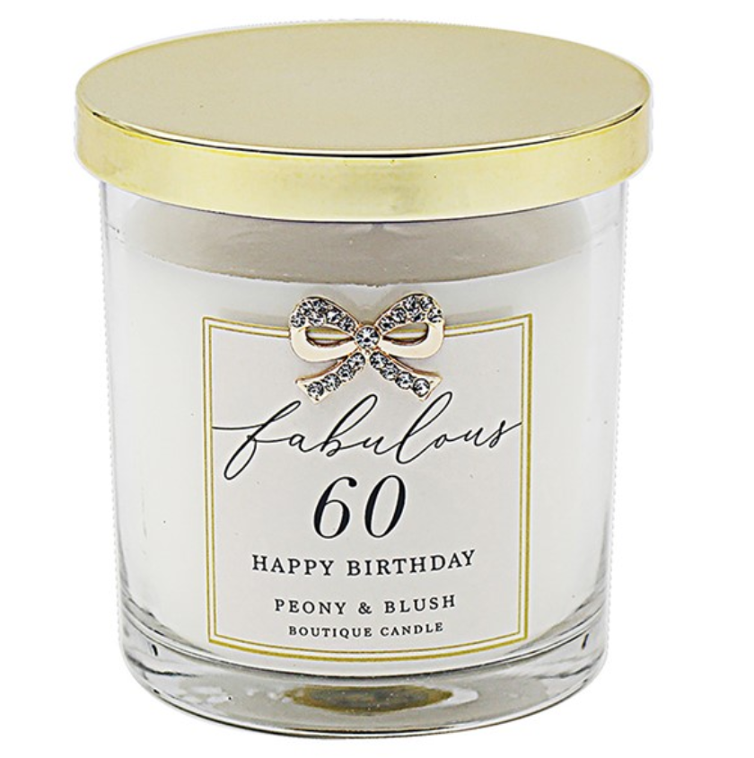 Fabulous 60th Happy Birthday Candle