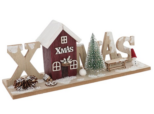 Christmas Cottage Table Plaque