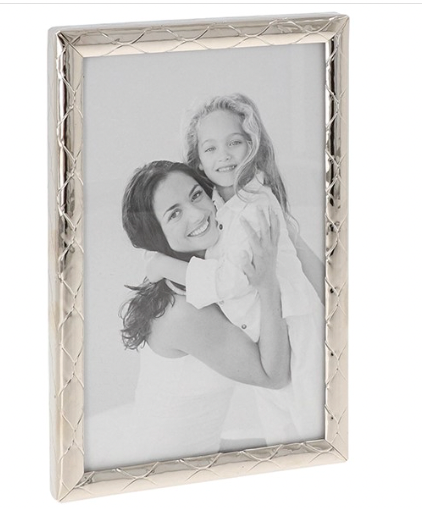 Silver Slim Diamond Frame 4X6