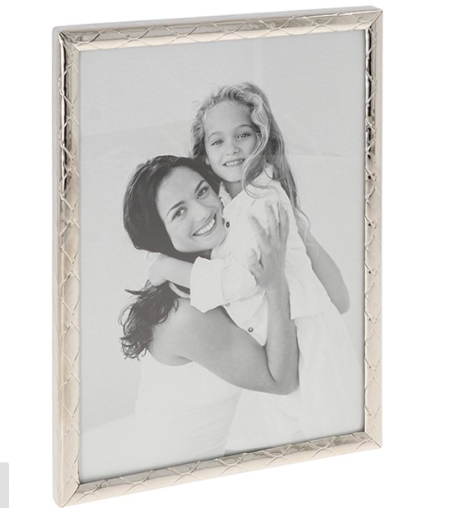 Silver Slim Diamond Frame 6x8