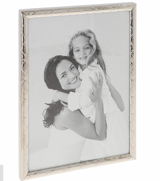 Silver Slim Diamond Frame 6x8