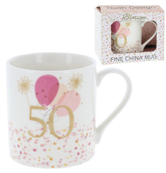 50th Birthday Balloon Mug