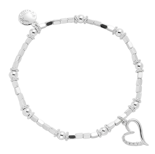 Two Halves Silver Plated Bracelet