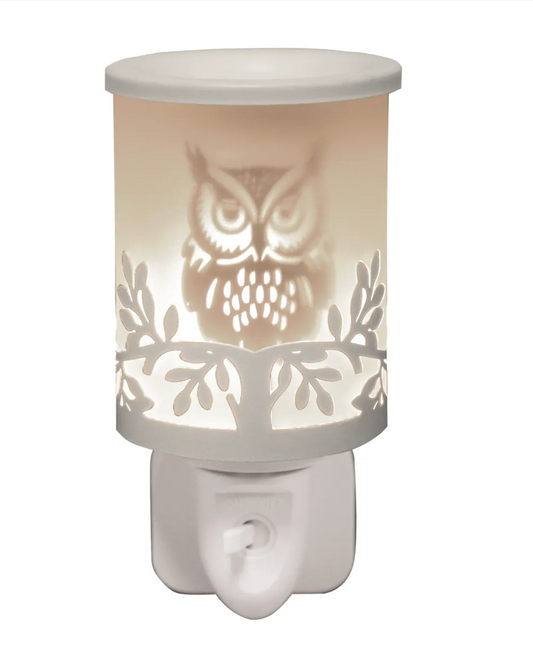 Plug In Owl White 14cm