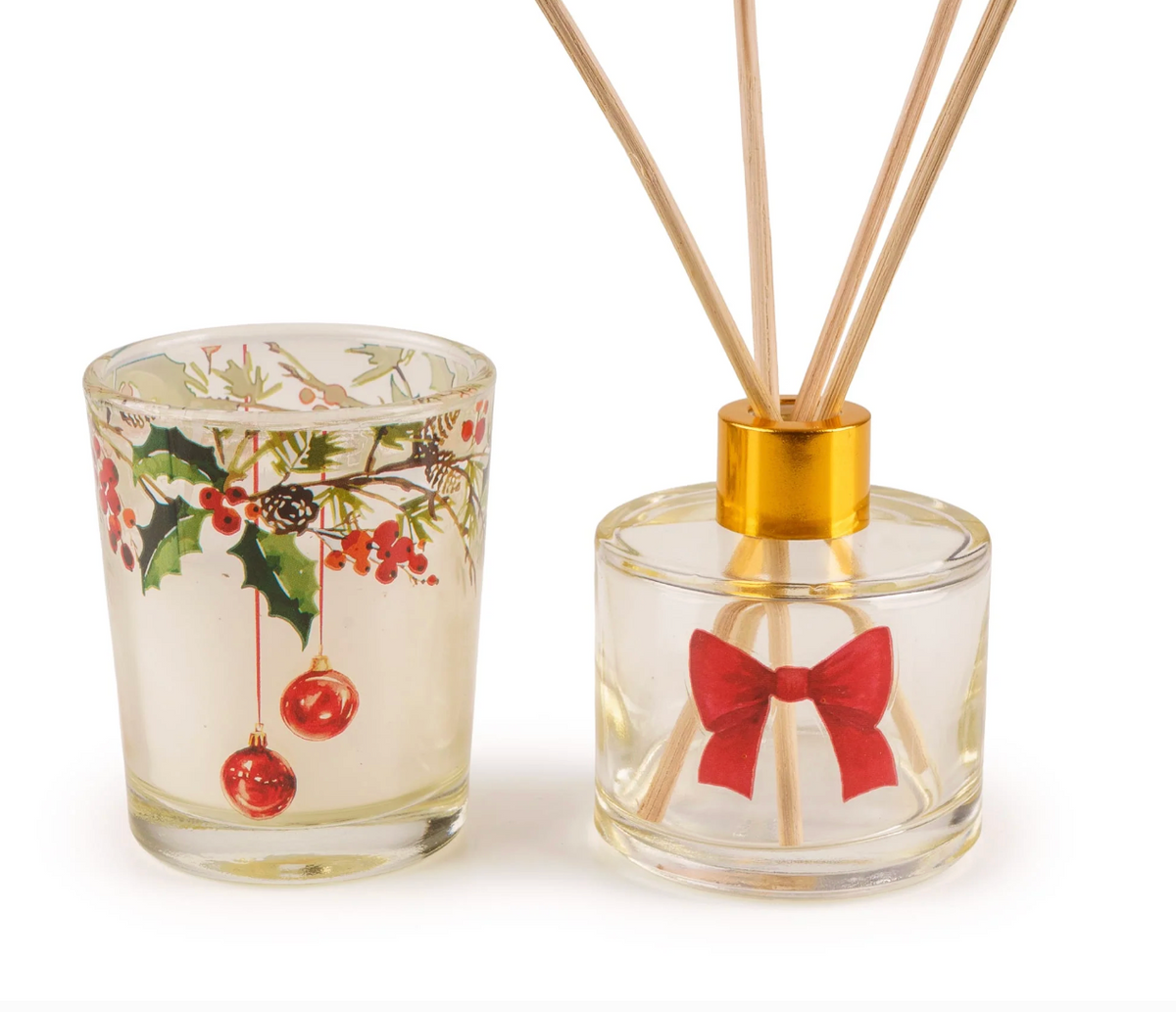 Diffuser & Candle Gift Set - Ribbon & Bows in Cream