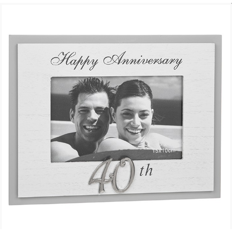 anniversary frame, picture anniversary frame, 40th wedding anniversary, wedding presents (4534179430471)