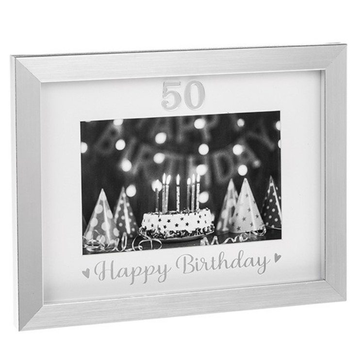 Silver Event Frame 50th Birthday 6x4 (4831810715719)