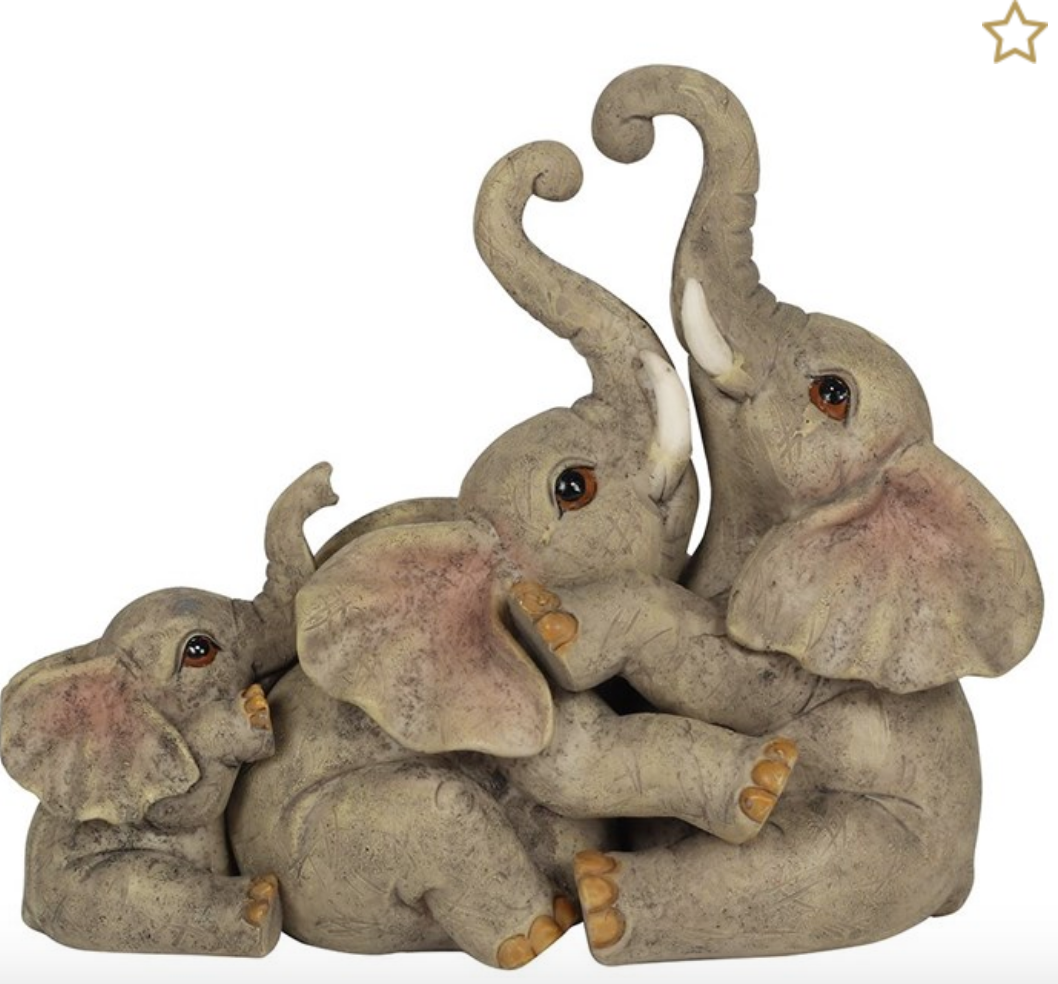 ELEPHANT FAMILY ORNAMENT (4840526053447)