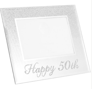 Glitter Mirror Frame 50th (1295596847175)