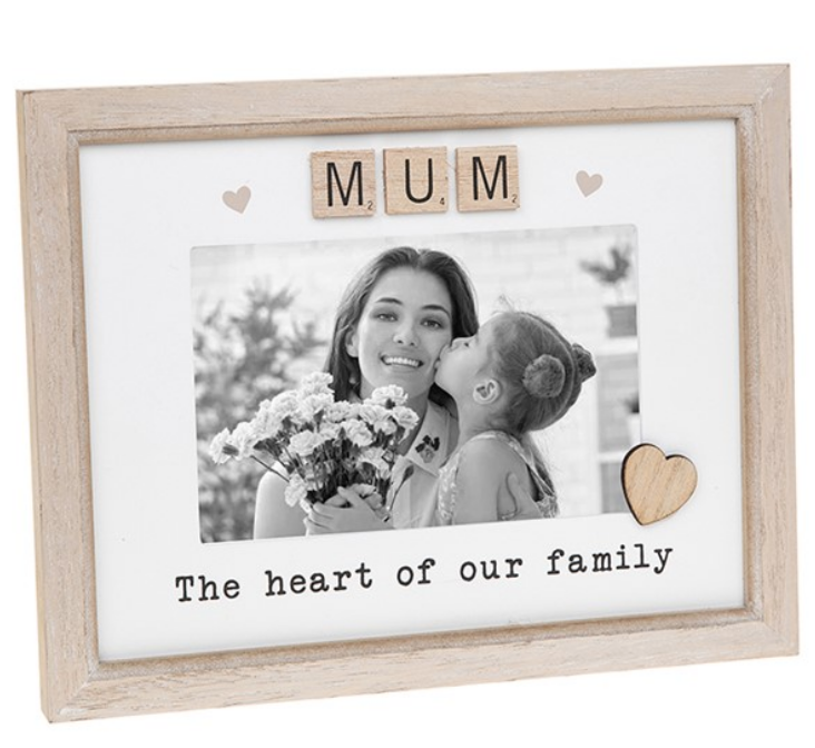 Mum Heart Of Our Family Scrabble Frame (4492622495815)