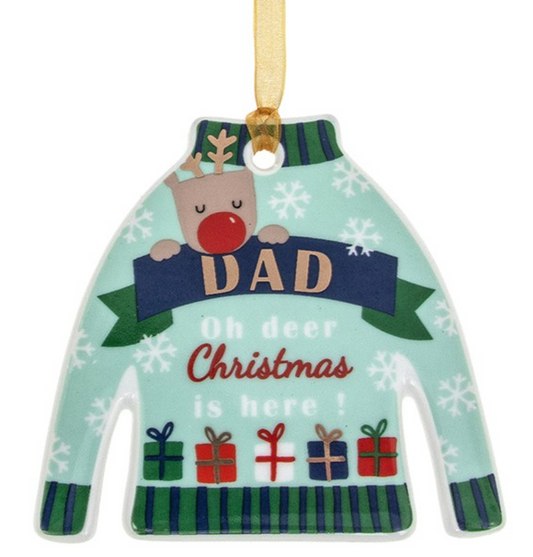 Xmas Jumper Hanging Decoration Dad