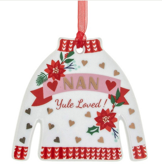 Xmas Jumper Hanging Decoration Nan