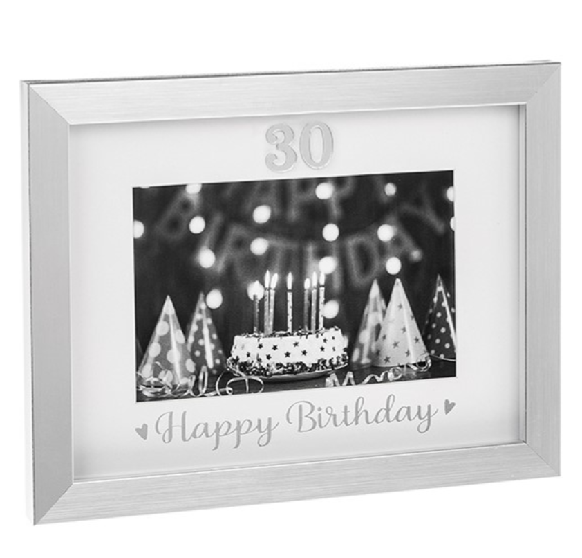 Silver Event Frame 30th Birthday 6x4 (1823394922567)