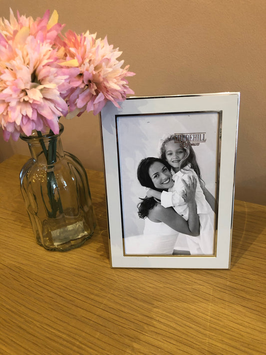 Plain White Silver Frame 4x6 (4663096934471)