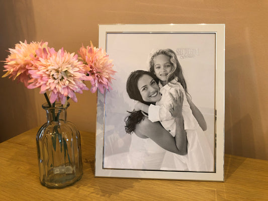 Plain White Silver Frame 8x10 (4663041753159)