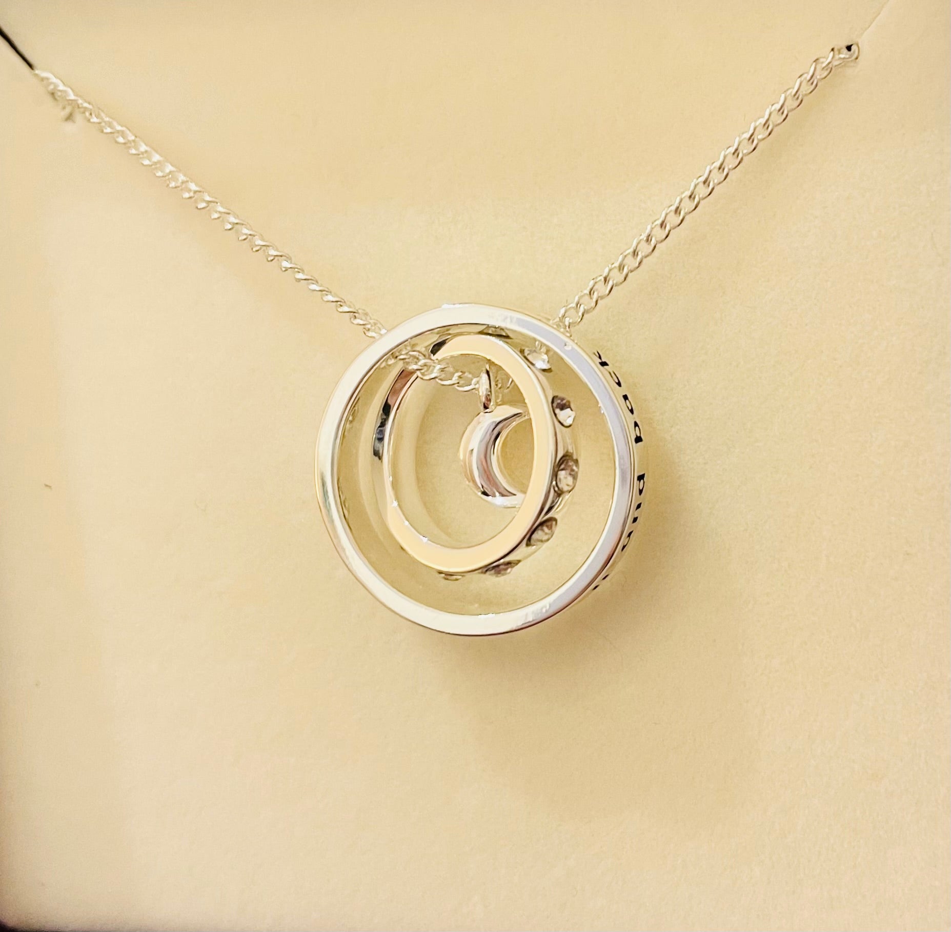 LOVE YOU TO MOON & BACK SILVER PLATED NECKLACE (6632870281287)