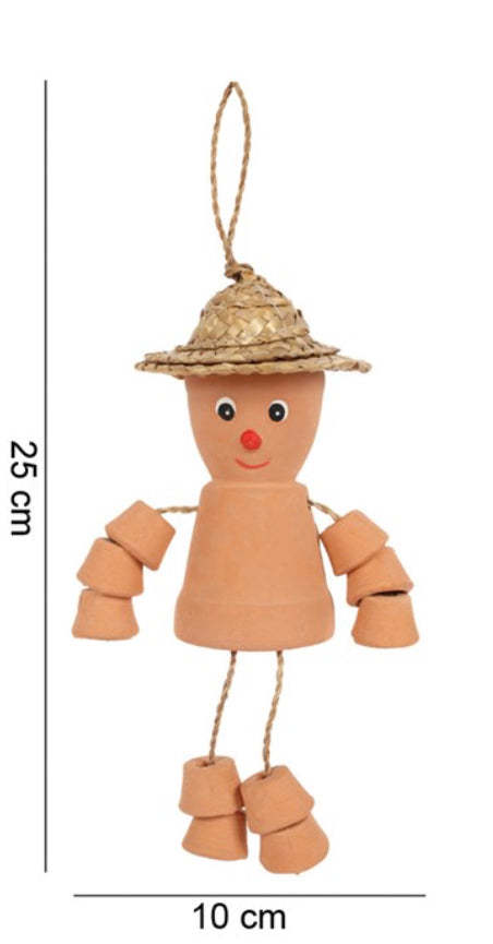 SMALL TERRACOTTA POT MAN 25CM (6650731757639)