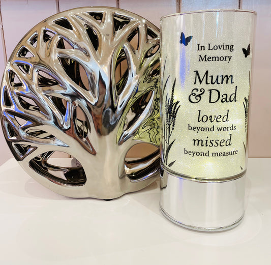 Mum & Dad Glass Tube With LED Lights (6610147442759)